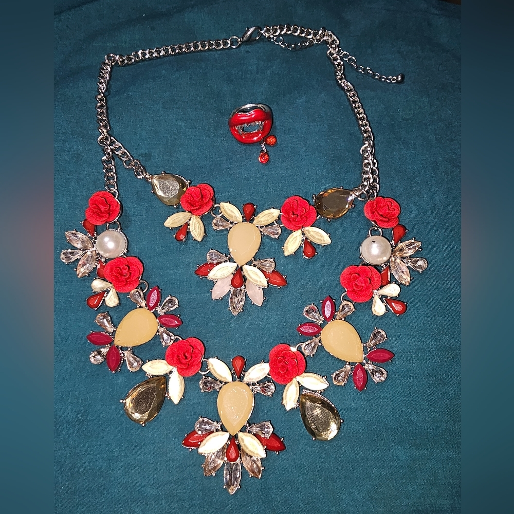 Torrid necklace and ring set